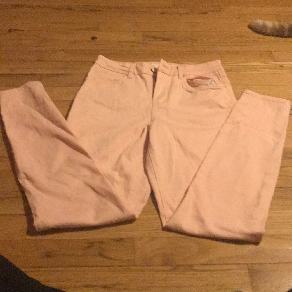 Pink skinny jeans!